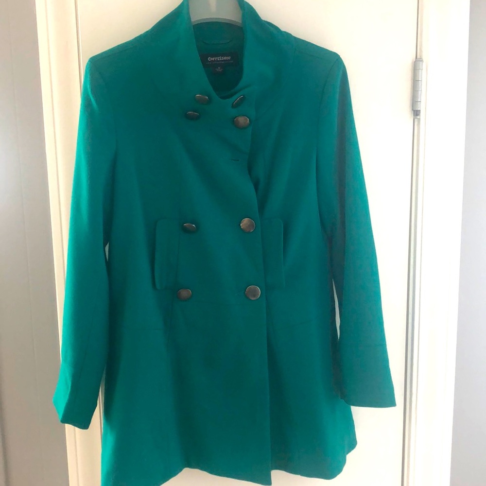 CoffeShop emerald green light jacket size M